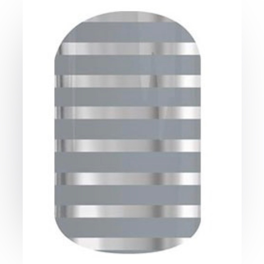 Jamberry “Grey & Silver Pinstripe”